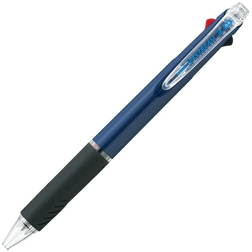 三菱鉛筆 ジェットストリーム 3色ボールペン 0.5mm (軸色:ネイビー) SXE340005.9 1本