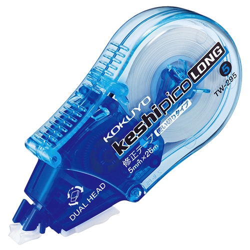 コクヨ 修正テープ(ケシピコロング) 5mm幅×26m 青 TW-295 1個