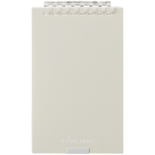 リヒトラブ スタンドメモ 10穴 5mm方眼罫 リーフ40枚 ベージュ N-1766-16 1冊