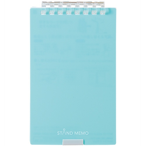 リヒトラブ スタンドメモ 10穴 5mm方眼罫 リーフ40枚 ライトグリーン N-1766-19 1冊