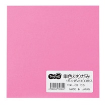 TANOSEE 単色おりがみ もも 1パック(100枚)