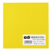 TANOSEE 単色おりがみ きいろ 1パック(100枚)