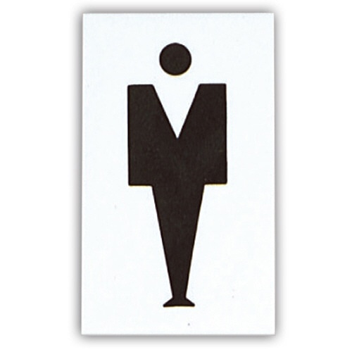 光 サインプレート(男マーク) テープ付 タテ100×ヨコ60×厚み2mm アクリルホワイト UP160-1 1枚