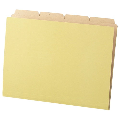 TANOSEE カットフォルダー4山(クラフト厚紙タイプ) A4 1パック(40冊:4冊×10組)