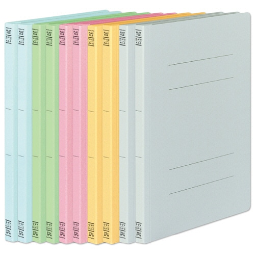 コクヨ フラットファイルV(樹脂製とじ具) A4タテ 150枚収容 背幅18mm 5色アソート フ-SV10 1パック(10冊:各色2冊)