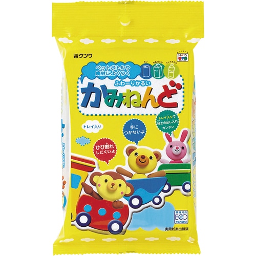 クツワ トレイ入り ふわーりかるいかみねんど 標準130g PT668 1個