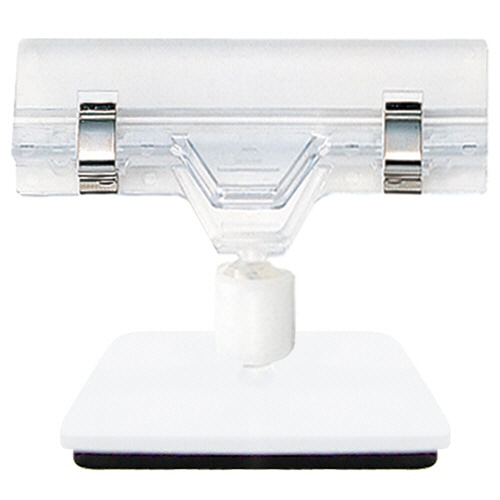 共栄プラスチック クリックス マグネットスタンド S ホワイト/クリア MC-60-S 1個