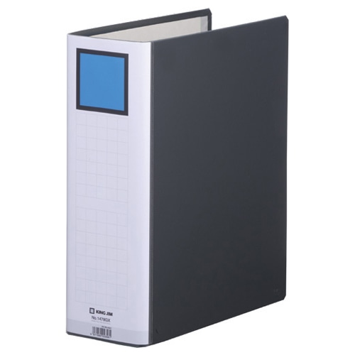 キングジム キングファイル スーパードッチ GXシリーズ A4タテ 800枚収容 80mmとじ 背幅96mm 黒 1478GX 1冊