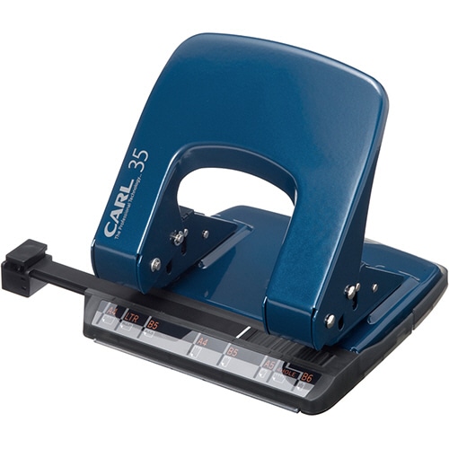 カール事務器 2穴パンチ ALISYS 35枚穿孔 ブルー LP-35-B 1台