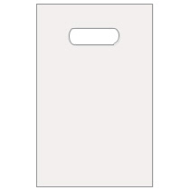TANOSEE ポリエチレン手提袋 小判抜き ソフトタイプ SS ヨコ160×タテ250×厚さ0.04mm ホワイト 1パック(50枚)