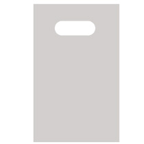 TANOSEE ポリエチレン手提袋 小判抜き ソフトタイプ SS ヨコ160×タテ250×厚さ0.04mm シルバー 1パック(50枚)