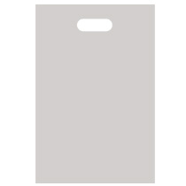TANOSEE ポリエチレン手提袋 小判抜き ソフトタイプ M ヨコ250×タテ380×厚さ0.045mm シルバー 1パック(50枚)