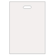 TANOSEE ポリエチレン手提袋 小判抜き ソフトタイプ L ヨコ300×タテ440×厚さ0.045mm ホワイト 1パック(50枚)