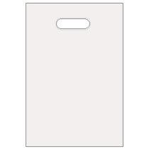 TANOSEE ポリエチレン手提袋 小判抜き ハードタイプ S ヨコ200×タテ300×厚さ0.04mm ホワイト 1パック(50枚)