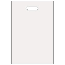 TANOSEE ポリエチレン手提袋 小判抜き ハードタイプ M ヨコ250×タテ380×厚さ0.045mm ホワイト 1パック(50枚)