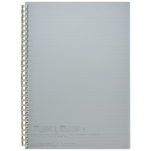 リヒトラブ　オープンリングノート　セミＢ５　２９穴　Ｂ罫　リーフ３０枚付属　ブラック　Ｎ－２７２５－２４　１冊