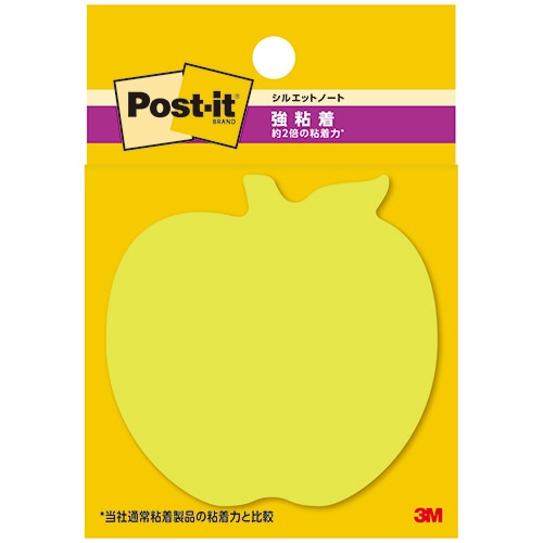 3M ポスト・イット 強粘着シルエットノート 62×62mm アップル SSS-APU 1パック(3冊)