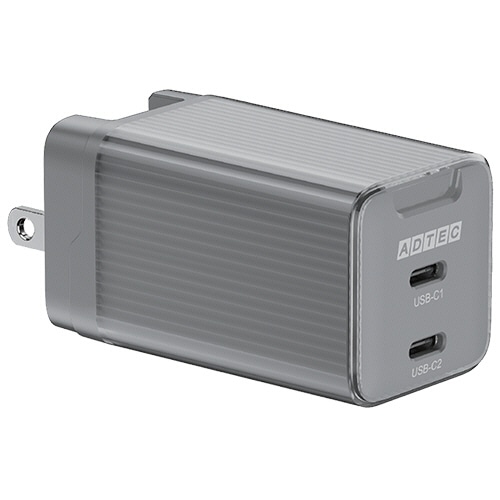 アドテック　ＰＤ対応　ＡＣ充電器　ＧａＮ　ＵＳＢ　Ｔｙｐｅ－Ｃ　２ポート　６５Ｗ　ブラック　ＡＰＤ－Ｖ０６５Ｃ２－ＢＫ　１個