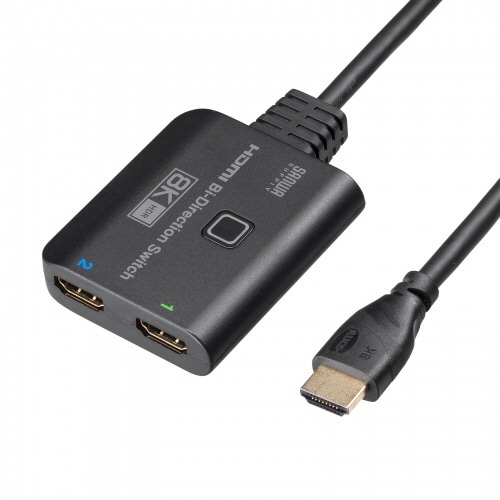 サンワサプライ　８Ｋ対応ＨＤＭＩ切替器　（２入力・１出力または１入力・２出力）　ＳＷ－ＨＤＲ８Ｋ２１ＢＤ　１個