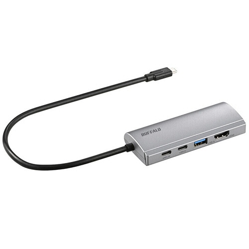 バッファロー Type-C接続ドッキングステーション(PD対応) シルバー LUD-U3-CGHDSV 1個