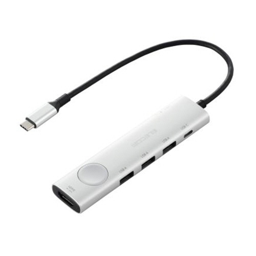 エレコム 画面ONOFF ドッキングステーション 6in1 シルバー DST-S060BPSV 1個