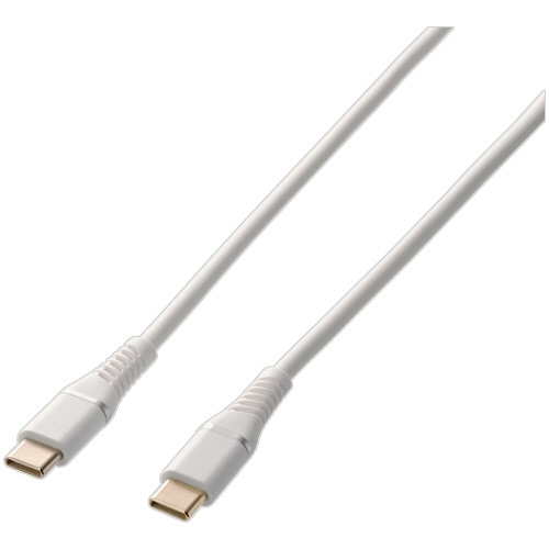 ハイディスク やわらかで絡みにくい USB C to Cケーブル PD100W対応 1m ホワイト HD-STCC100W1WH 1本