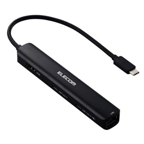 エレコム ドッキングステーション スリムタイプ 6in1 ブラック DST-C30BK 1個