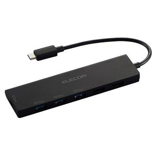 エレコム USB Type-C 6ポートUSBハブ(10Gbps) ブラック U3HC-H060BK 1個