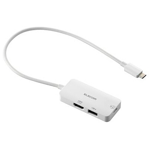 エレコム ドッキングステーション3in1(充電+映像出力) ホワイト DST-C31WH 1個