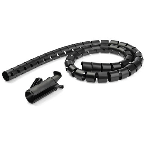 ＳｔａｒＴｅｃｈ．ｃｏｍ　ケーブルまとめ　スパイラルチューブ　直径２５ｍｍ　長さ１．５ｍ　ケーブル挿入具付属　ブラック　ＣＭＳＣＯＩＬＥＤ　１本
