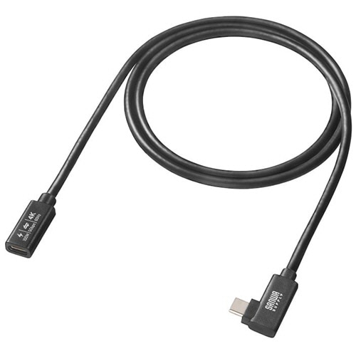 サンワサプライ　ＵＳＢ　５Ｇｂｐｓ　Ｔｙｐｅ－Ｃ延長ケーブル（Ｌ型・ＰＤ１００Ｗ）　１．０ｍ　ＫＵ－５ＧＣＣＰ１００ＥＮＬ１０　１本