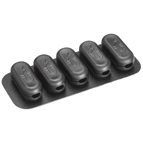 サンワサプライ　マグネットケーブルホルダー　ブラック　（ベース１個・ホルダー５個）　ＣＡ－５１５ＢＫ　１パック