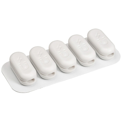 サンワサプライ　マグネットケーブルホルダー　ホワイト　（ベース１個・ホルダー５個）　ＣＡ－５１５Ｗ　１パック