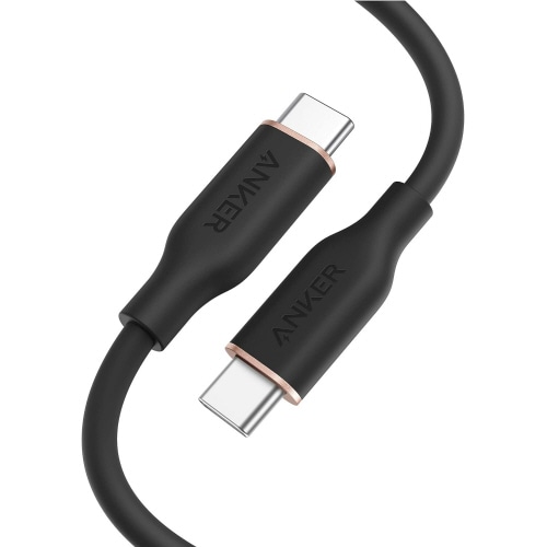 アンカージャパン　ＡＮＫＥＲ　ＰｏｗｅｒＬｉｎｅ　ＩＩＩ　Ｆｌｏｗ　ＵＳＢ－Ｃ＆ＵＳＢ－Ｃケーブル（１００Ｗ）　０．９ｍ　ミッドナイトブラック　Ａ８５５２Ｎ１２