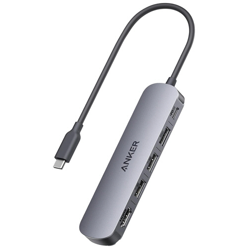 アンカージャパン　ＡＮＫＥＲ　ＵＳＢ－Ｃ　ハブ（５－ｉｎ－１　ＰＤ対応）　グレー　Ａ８３５７０Ａ０　１個