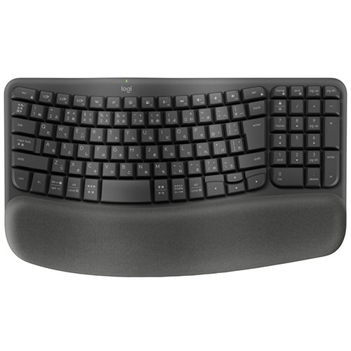 ロジクール　ワイヤレス　エルゴノミックキーボード　ＷＡＶＥ　ＫＥＹＳ　グラファイト　Ｋ８２０　１台