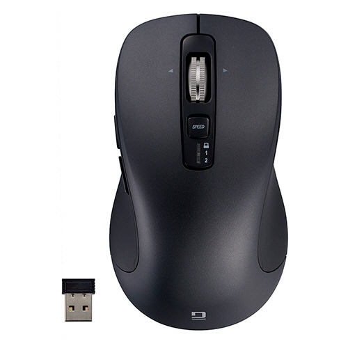 ナカバヤシ　Ｄｉｇｉｏ２　Ｂｌｕｅｔｏｏｔｈ・ＵＳＢ無線静音５ボタンマウス　Ｌサイズ　ブラック　ＭＵＳ－ＤＫＦ２４３ＢＫ　１個