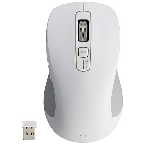 ナカバヤシ　Ｄｉｇｉｏ２　Ｂｌｕｅｔｏｏｔｈ・ＵＳＢ無線静音５ボタンマウス　Ｌサイズ　ホワイト　ＭＵＳ－ＤＫＦ２４３Ｗ　１個