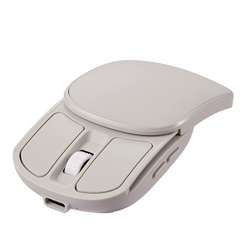 ナカバヤシ　Ｄｉｇｉｏ２　無線充電式スライド静音５ボタンＢｌｕｅＬＥＤマウス　グレージュ　ＭＵＳ－ＲＫＦ２３５ＧＹ　１個