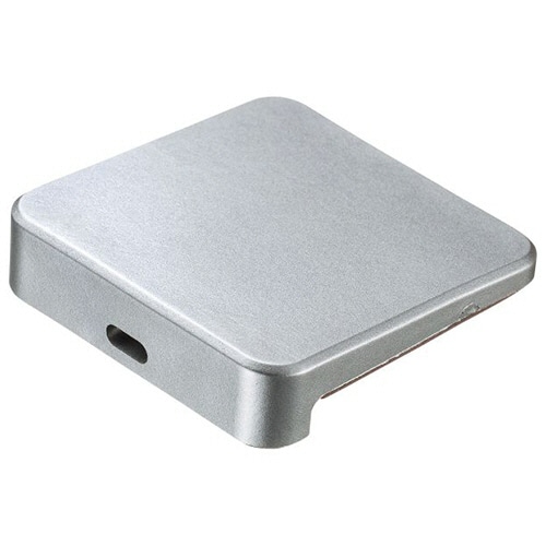 サンワサプライ　セキュリティスロット増設パーツ　ｅセキュリティ　Ｌ字型取付部品　両面テープ式　ケンジントン対応　シルバー　ＳＬＥ－１９ＰＫ　１個