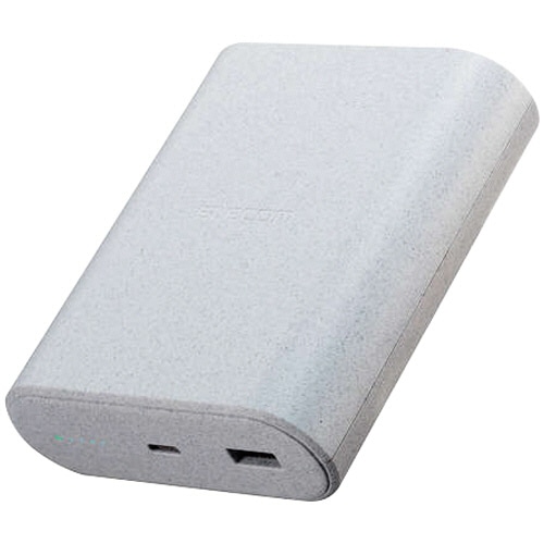 エレコム　ナトリウムイオン電池モバイルバッテリー　９０００ｍＡｈ　ライトグレー　ＤＥ－Ｃ５５Ｌ－９０００ＬＧＹ　１個