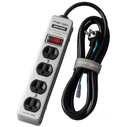 ファーゴ　スチールタップ　スリムタイプ　ＡＣ４個口　シルバー　２ｍ　ＣＴ４２０ＳＶ　１個