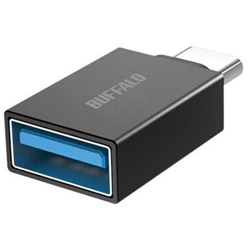 バッファロー　ＵＳＢ３．２　Ｇｅｎ１変換アダプター（Ａ　ｔｏ　Ｃ）　ブラック　ＢＳＵＡＣ３２１ＡＤＢＫ　１個