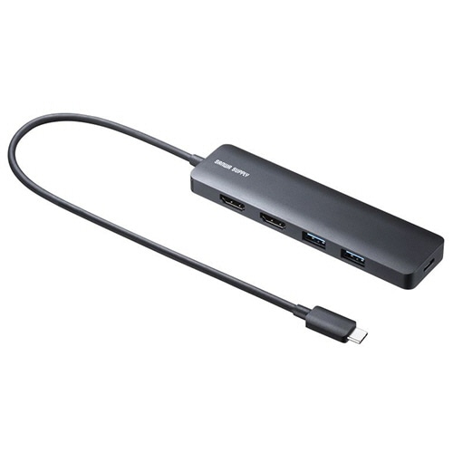 サンワサプライ　ＵＳＢ　Ｔｙｐｅ－Ｃ　ドッキングステーション　ブラック　ＵＳＢ－５ＴＣＨＨＰＳ２２ＢＫ　１個