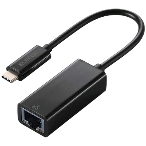 エレコム　ＵＳＢ－Ｃ　１Ｇｂｐｓ有線ＬＡＮアダプター　ブラック　（ＲｏＨＳ指令準拠１０物質）　ＥＤＣ－ＧＵＣ３Ｖ３－Ｂ　１個