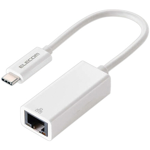エレコム　ＵＳＢ－Ｃ　１Ｇｂｐｓ有線ＬＡＮアダプター　ホワイト　（ＲｏＨＳ指令準拠１０物質）　ＥＤＣ－ＧＵＣ３Ｖ３－Ｗ　１個