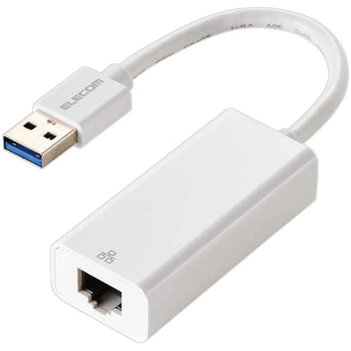 エレコム　ＵＳＢ－Ａ　１Ｇｂｐｓ有線ＬＡＮアダプター　ホワイト　（ＲｏＨＳ指令準拠１０物質）　ＥＤＣ－ＧＵＡ３Ｖ３－Ｗ　１個