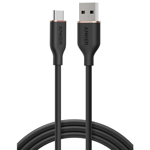 アンカージャパン　ＡＮＫＥＲ　ＵＳＢ－Ｃ　＆　ＵＳＢ－Ａ　ケーブル　Ｆｌｏｗ　１．８ｍ　ミッドナイトブラック　Ａ８５Ｇ１Ｎ１２　１本