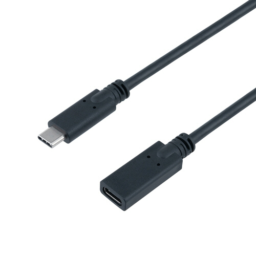 ナカバヤシ　ＭＣＯ（ミヨシ）　ＵＳＢ３．２延長ケーブル　Ｔｙｐｅ－Ｃ－Ｔｙｐｅ－Ｃ　ブラック　０．５ｍ　ＵＳＢ－ＥＣ３００５ＢＫ　１本