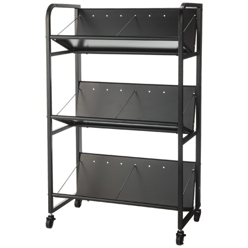 ルガテ 高耐荷重 ファイルワゴン 3段 ブラック HPF0504-3KBK 1台